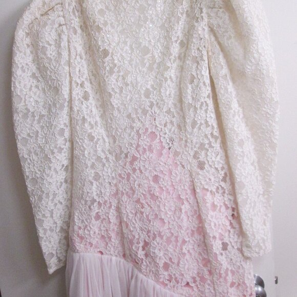 Vintage Eugene Alexander White Formal Gown - Picture 11 of 14